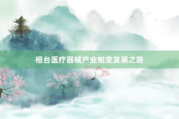 桓台医疗器械产业蜕变发展之路